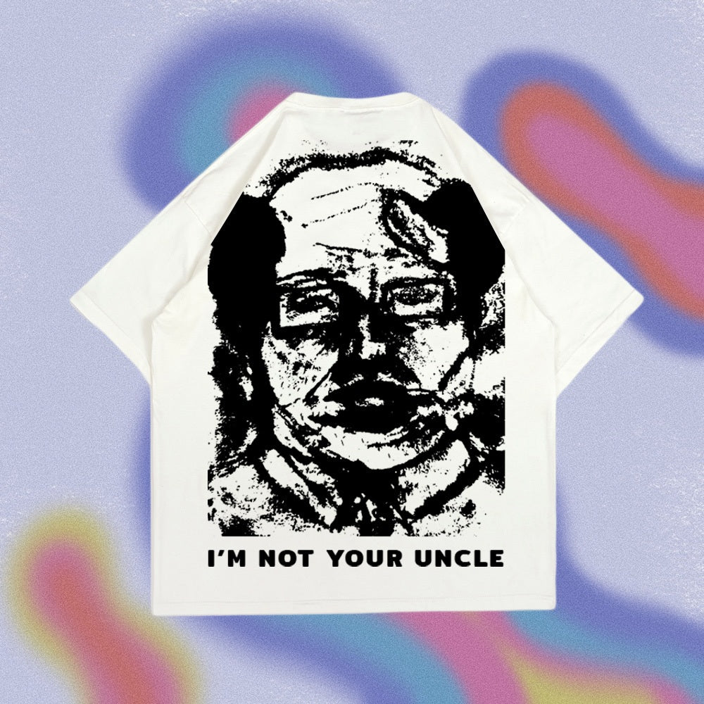 PEANUT STAIN - Maybe I'm Your Uncle Ivory Oversized Tshirt