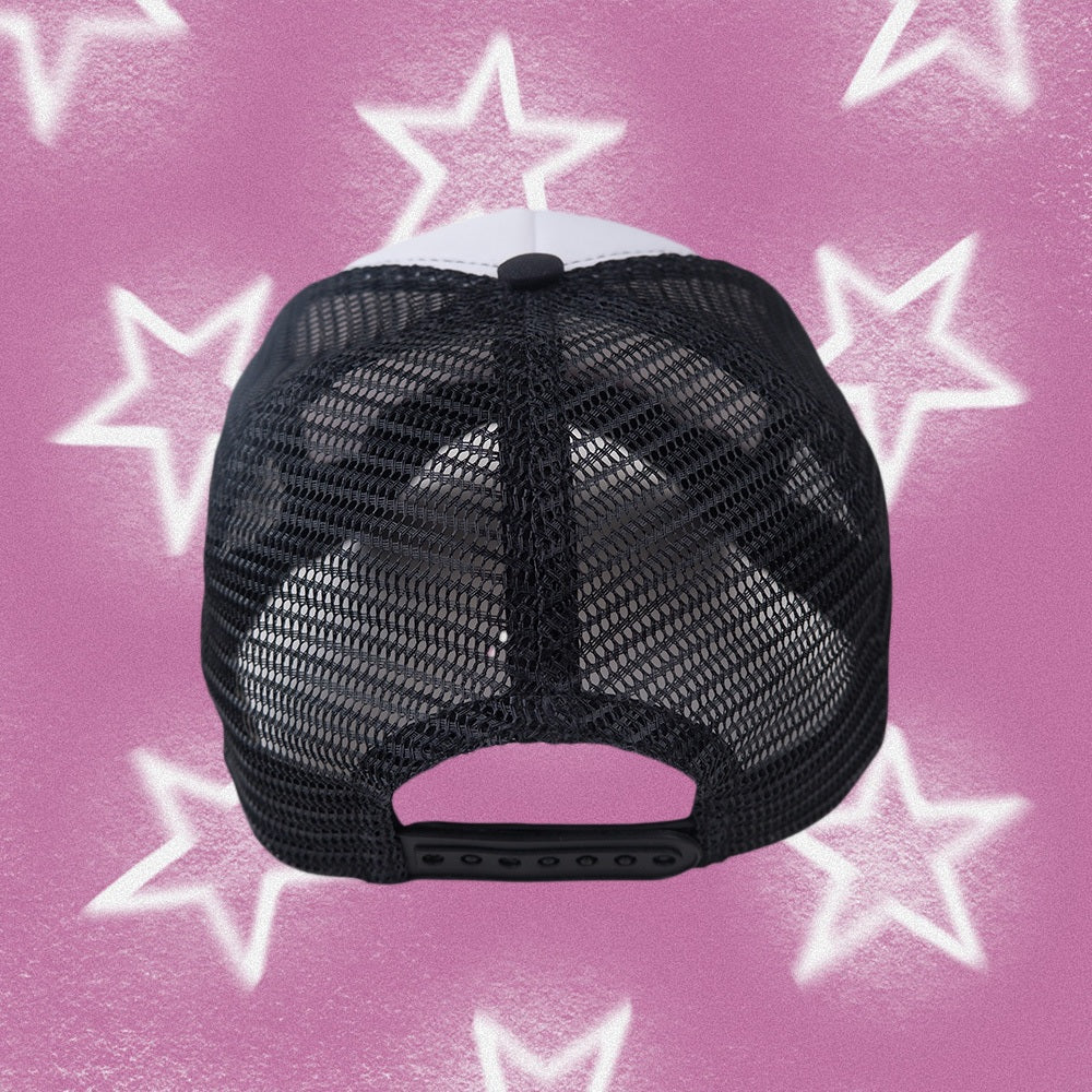 PEANUT STAIN - Shooting Star Black White Trucker Cap