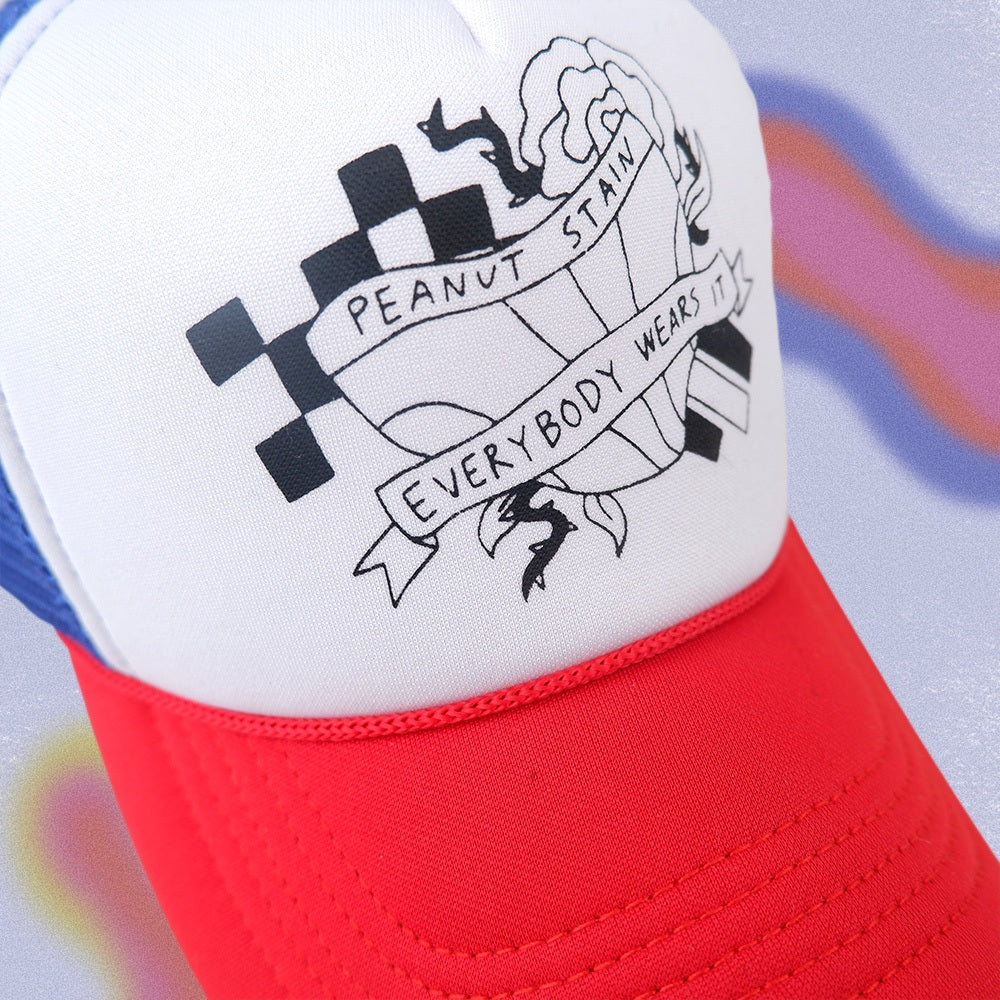 PEANUT STAIN - Everybody Wears It Red Blue Trucker Cap