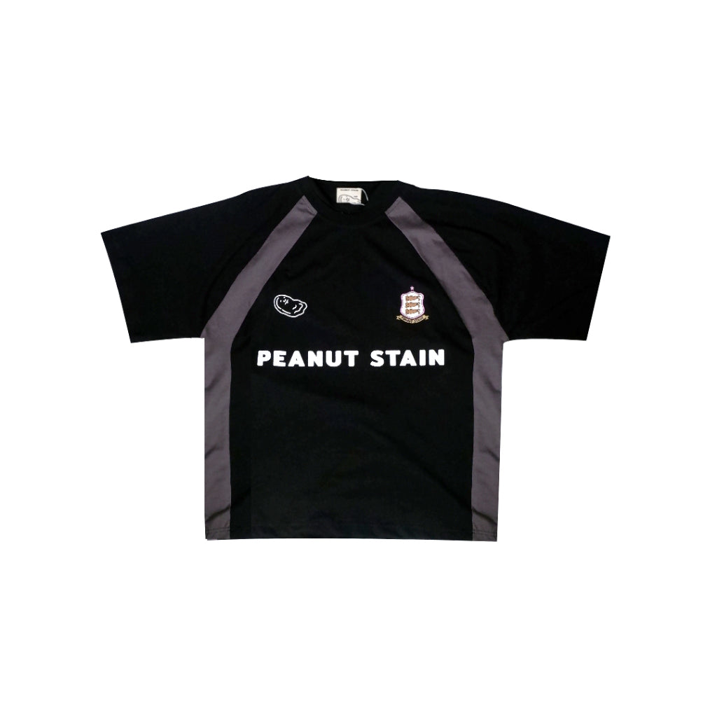 PEANUT STAIN - Active team Grey Black Oversized Tshirt