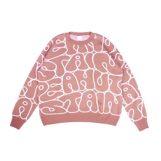 PEANUT STAIN - All Over Peach Oversized Knit Sweater