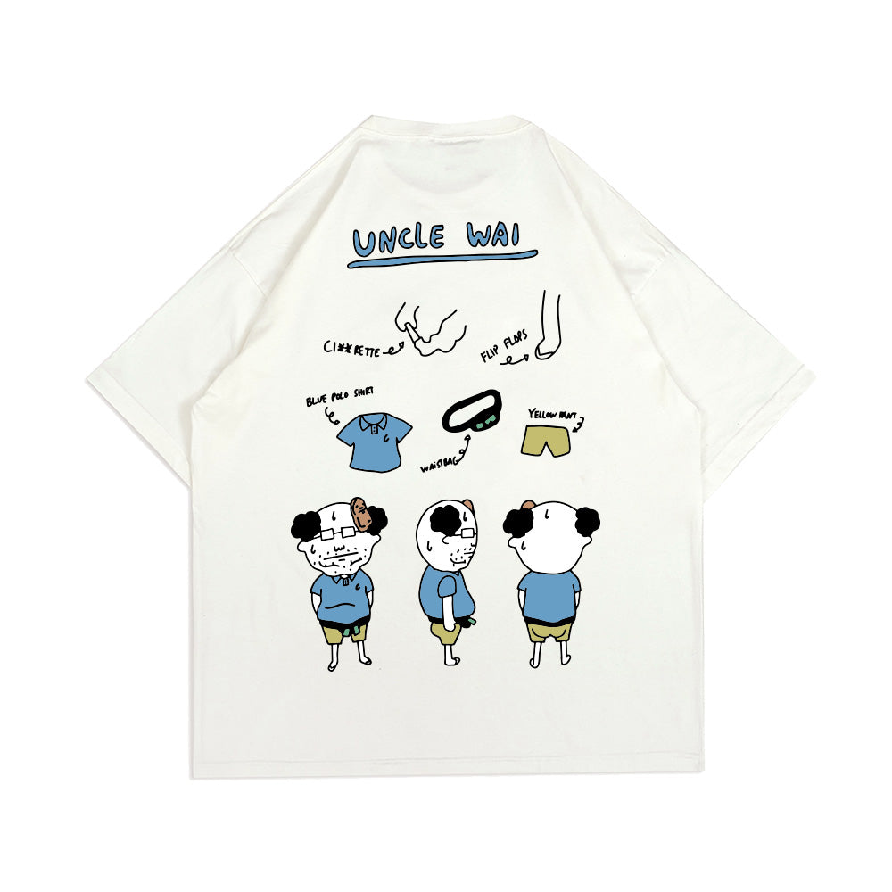 PEANUT STAIN - Uncle Wai Guideline Ivory Oversized Tshirt
