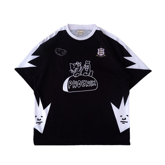 PEANUT STAIN - Meteor Double Zero Black Oversized Jersey
