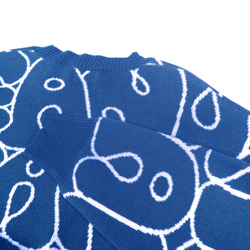 PEANUT STAIN - All Over Ocean Oversized Knit Sweater