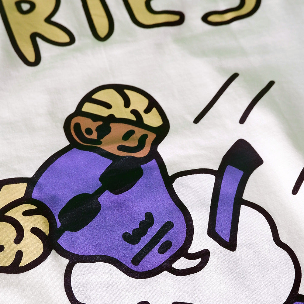 PEANUT STAIN - Aries Zodiac Ivory Oversized Tshirt