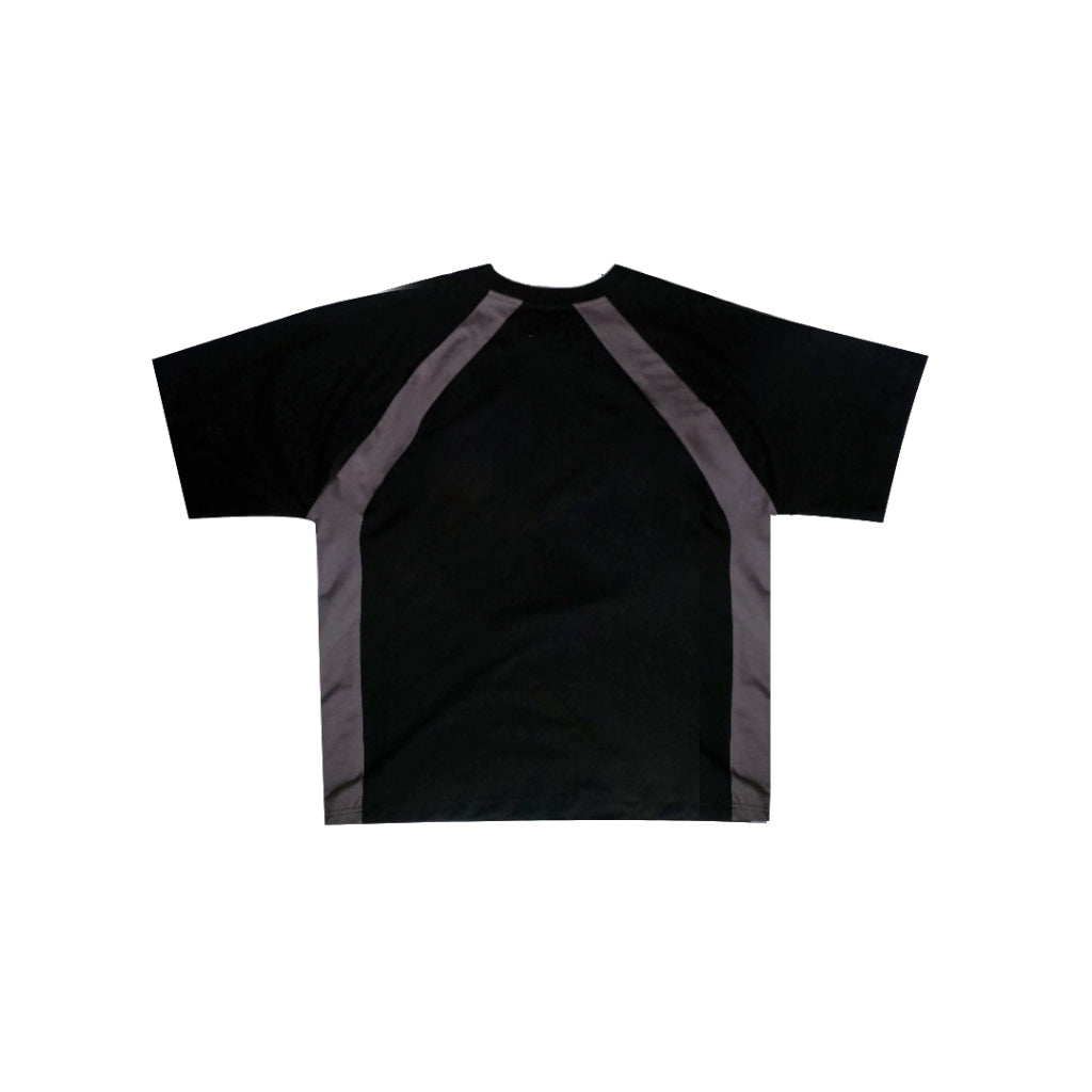 PEANUT STAIN - Active team Grey Black Oversized Tshirt
