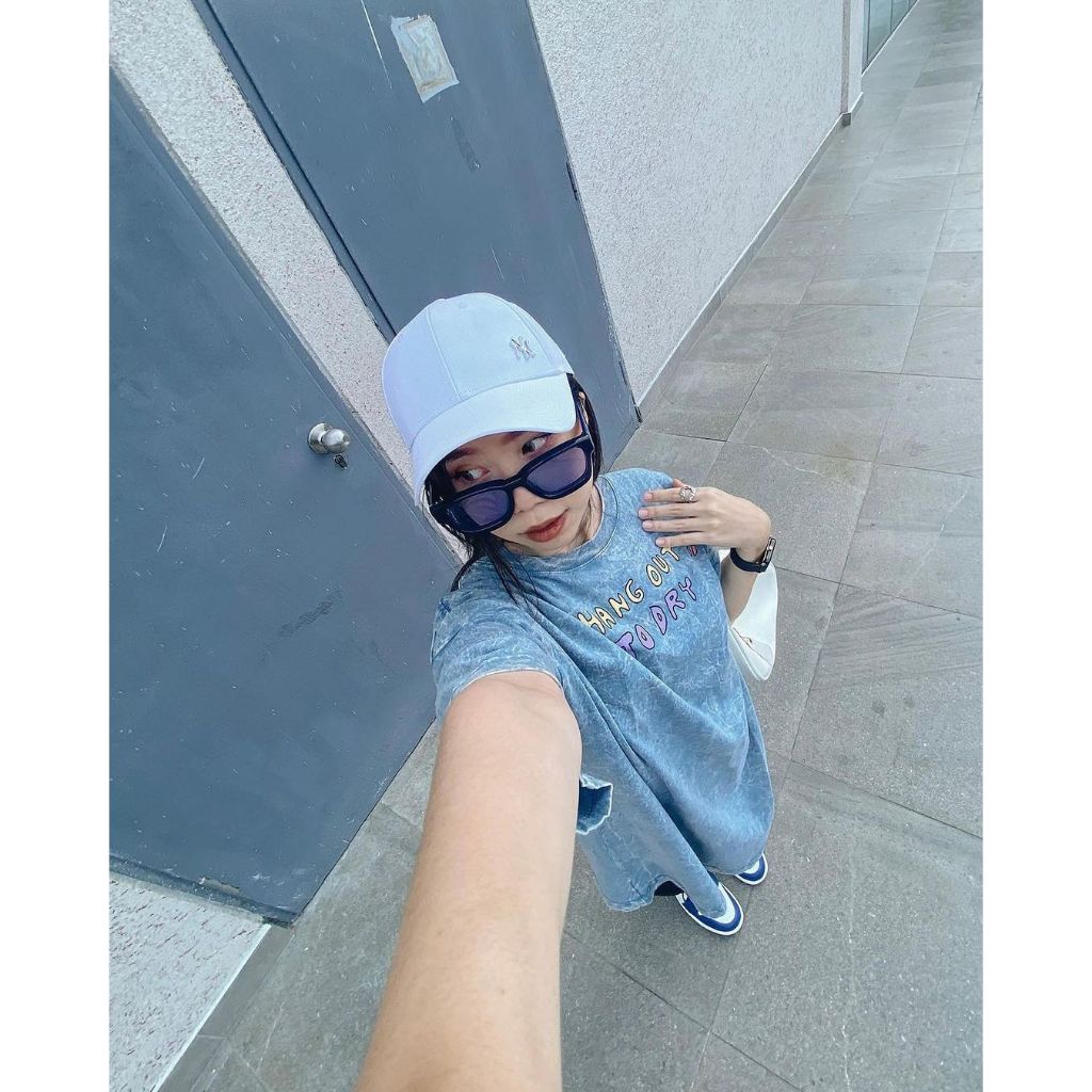 PEANUT STAIN - Hang Out To Dry Washed Blue Oversized Tshirt