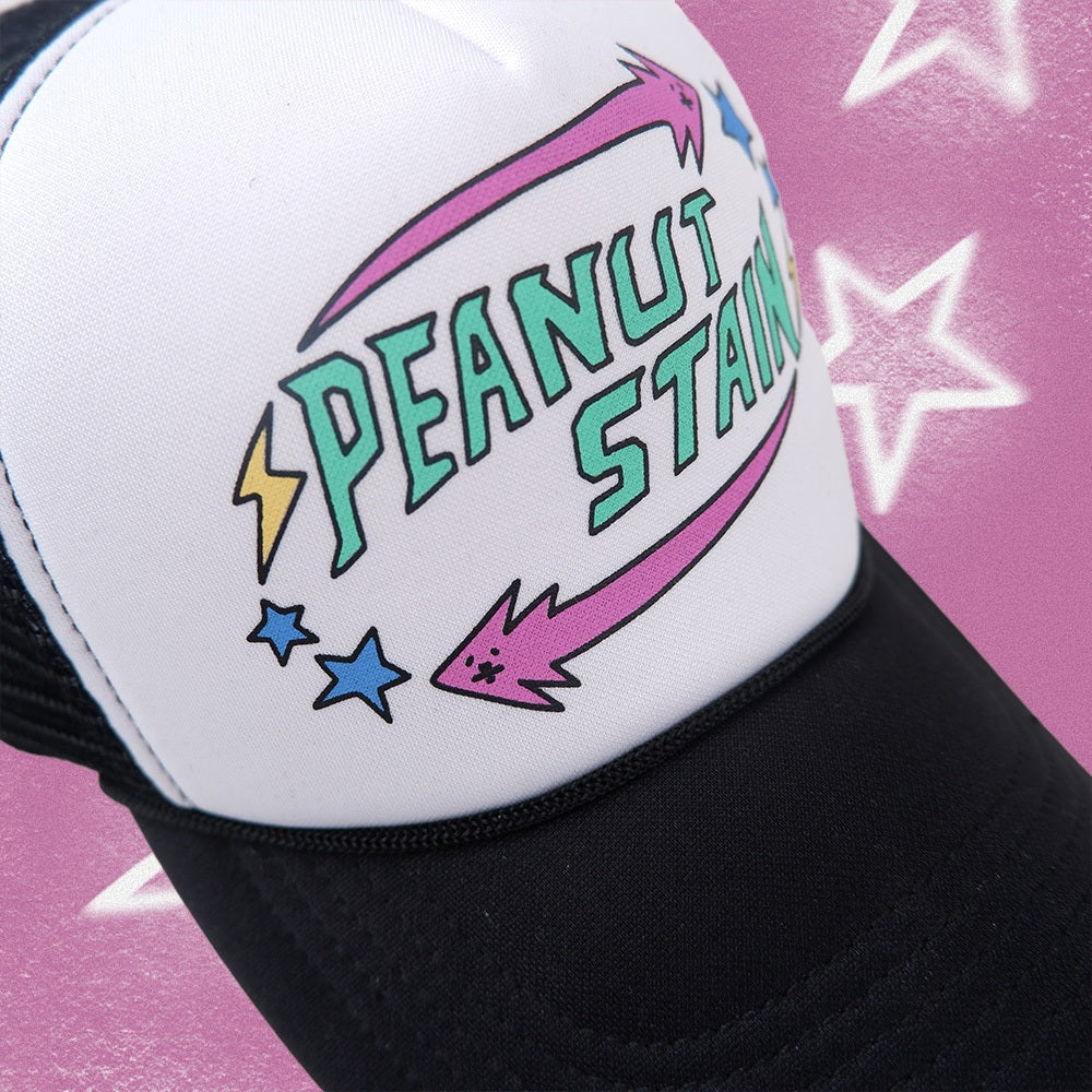 PEANUT STAIN - Shooting Star Black White Trucker Cap