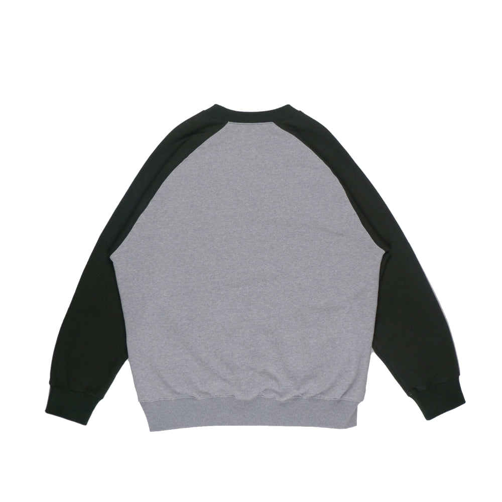 PEANUT STAIN - Rock Butt Grey Green Oversized Raglan Crewneck