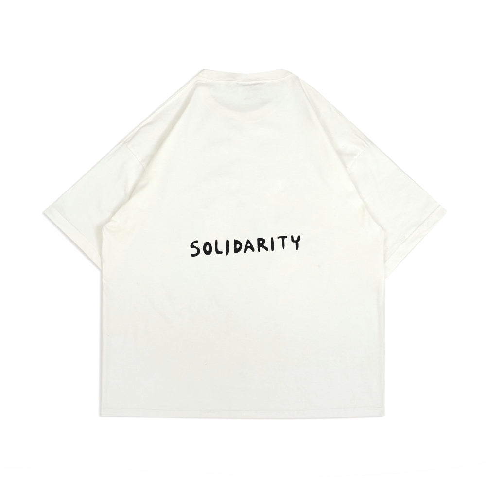 PEANUT STAIN - Coquette Ribbon Ivory Oversized Tshirt