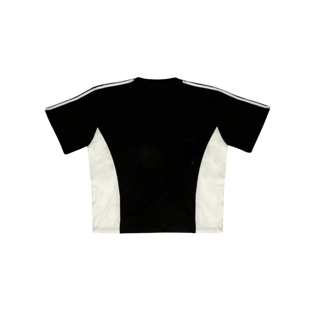 PEANUT STAIN - Active Duo Side Cursive Black Boxy Oversized Tshirt