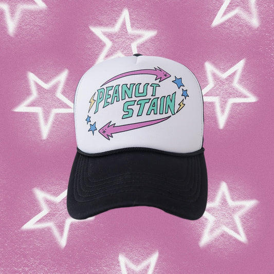 PEANUT STAIN - Shooting Star Black White Trucker Cap