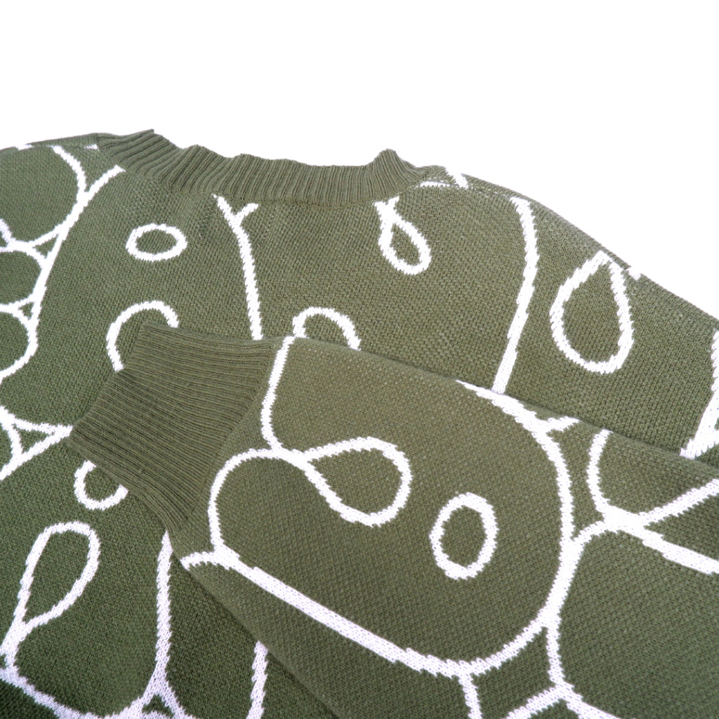 PEANUT STAIN - All Over Wasabi Oversized Knit Sweater