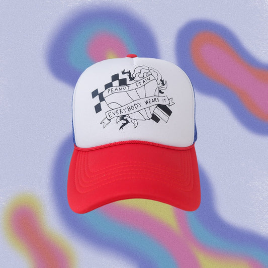 PEANUT STAIN - Everybody Wears It Red Blue Trucker Cap