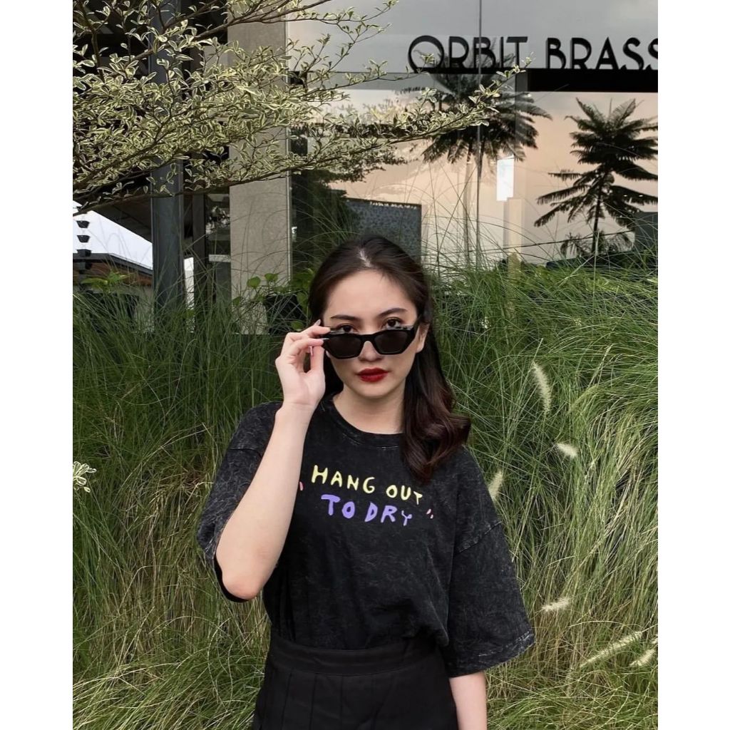 PEANUT STAIN - Hang Out To Dry Washed Black Oversized Tshirt