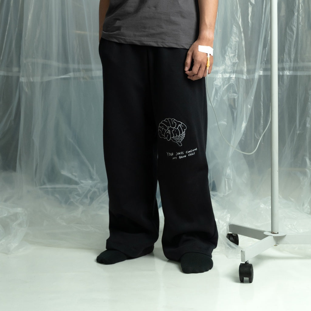 PEANUT STAIN - Internal conflict brain black oversized  pants