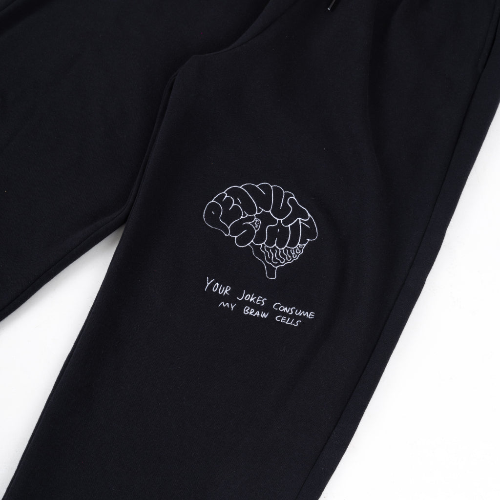 PEANUT STAIN - Internal conflict brain black oversized  pants