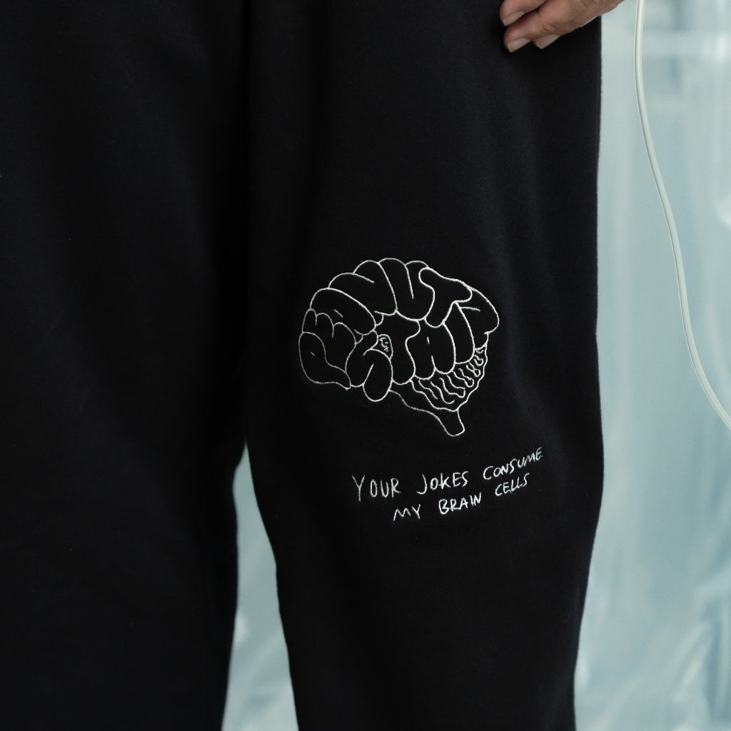 PEANUT STAIN - Internal conflict brain black oversized  pants