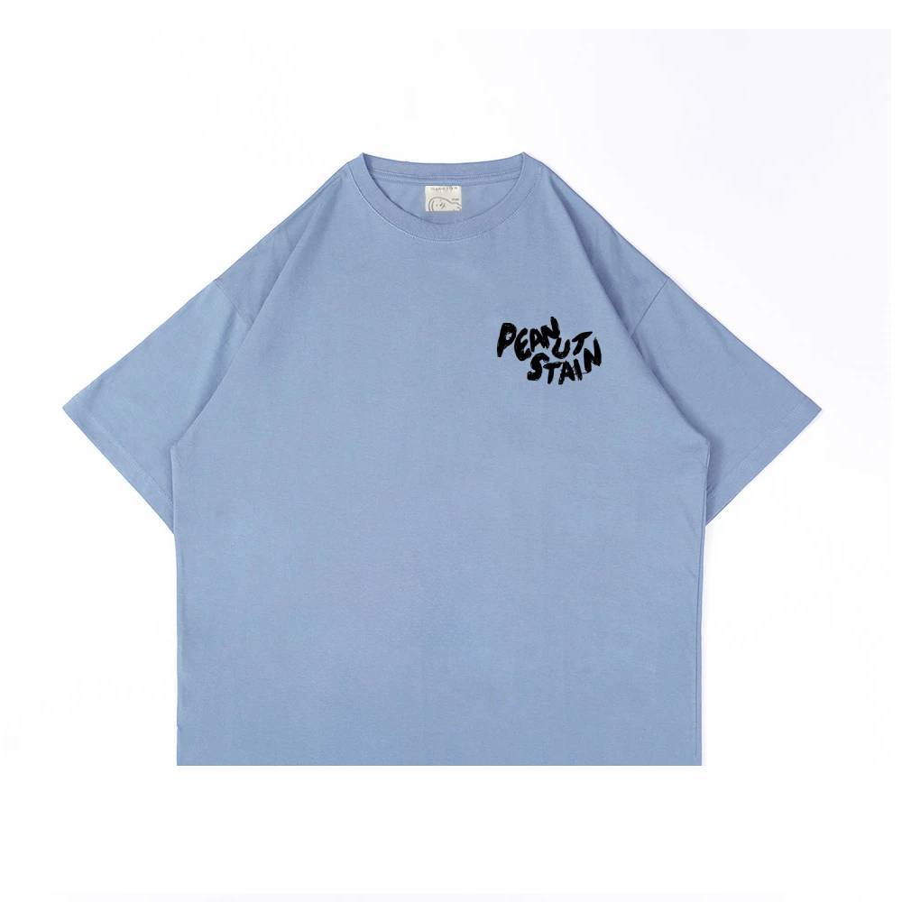 PEANUT STAIN - Sky Diving dusty blue boxy oversized tshirt