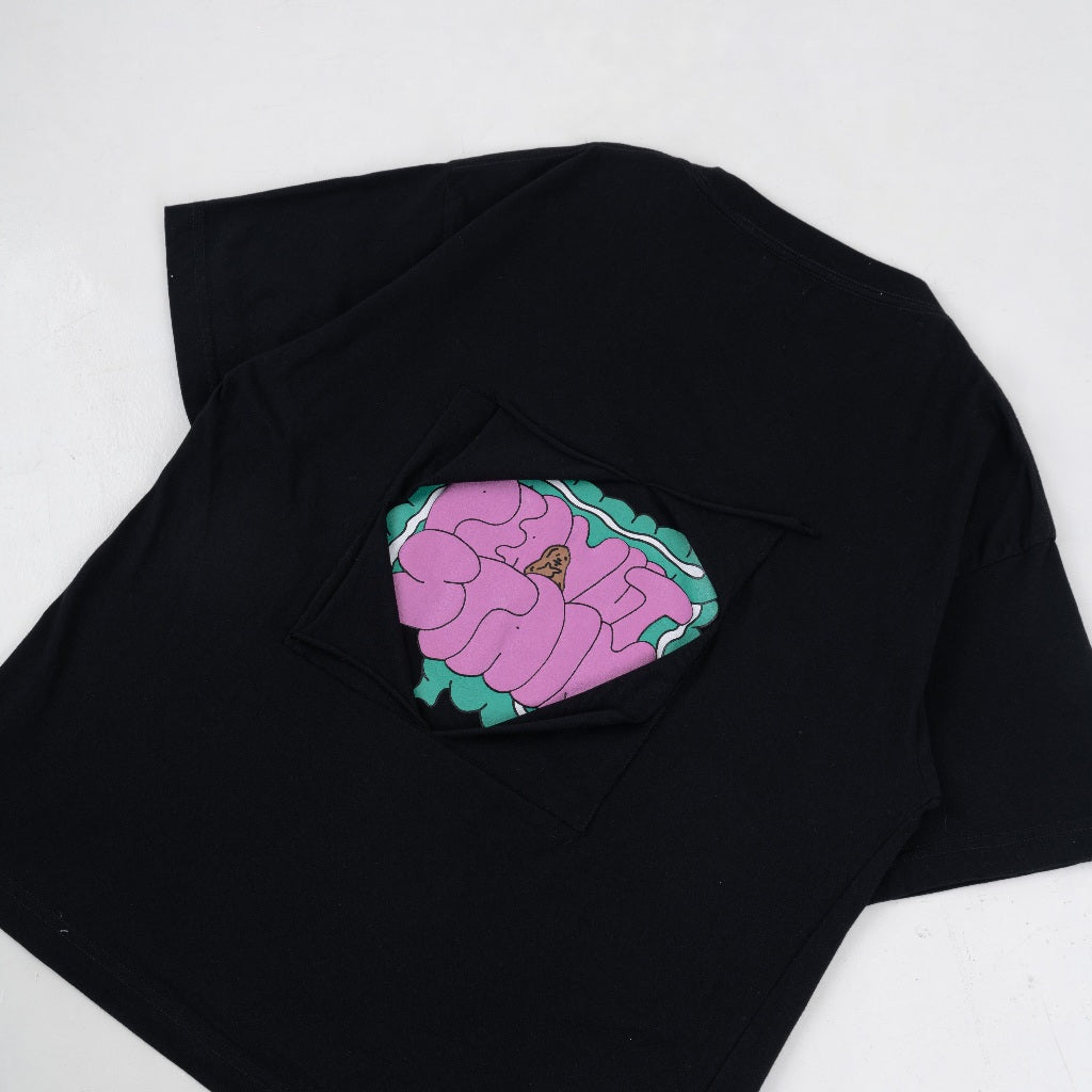 PEANUT STAIN - Internal conflict intestine black oversized tshirt