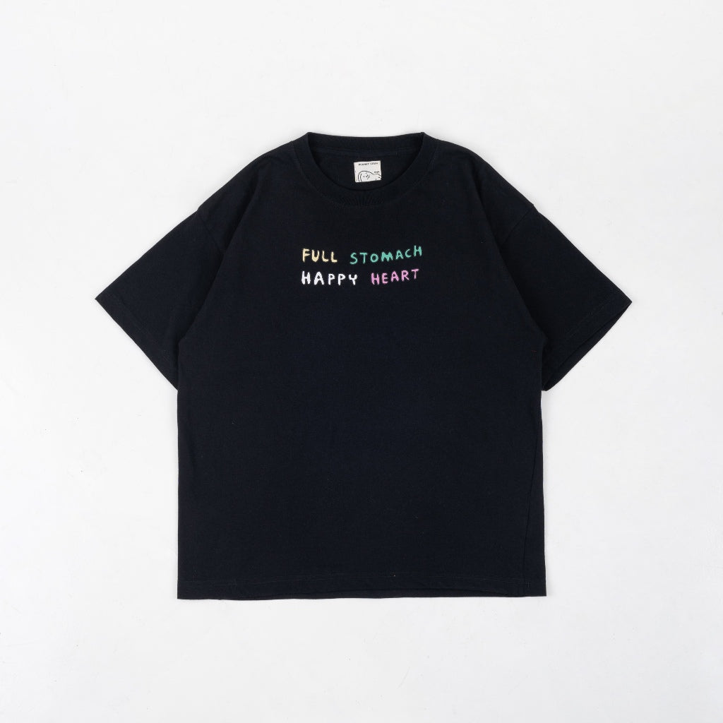 PEANUT STAIN - Internal conflict intestine black oversized tshirt