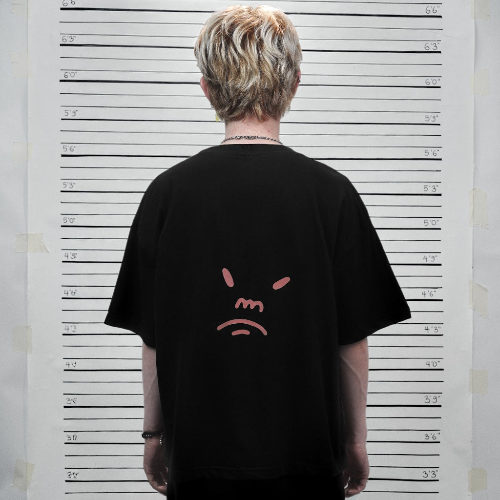 PEANUT STAIN - Fakenut Stain Fighting Black Boxy Oversized Tshirt