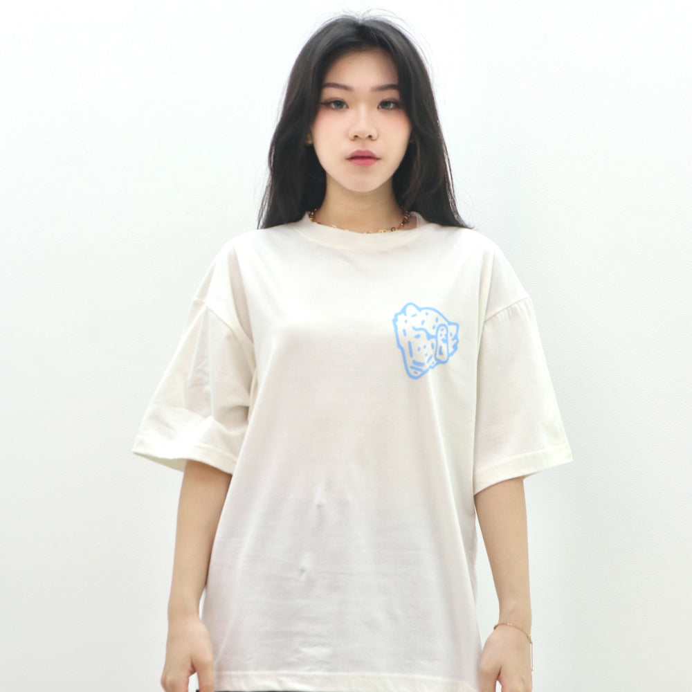 PEANUT STAIN - Not Sleeping Wolf In Sheep's Clothing Ivory Oversized Tshirt