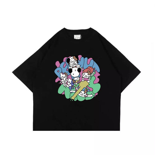 PEANUT STAIN - Fakenut Stain Fighting Black Boxy Oversized Tshirt