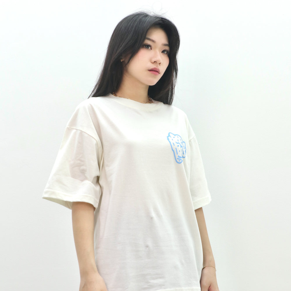 PEANUT STAIN - Not Sleeping Wolf In Sheep's Clothing Ivory Oversized Tshirt