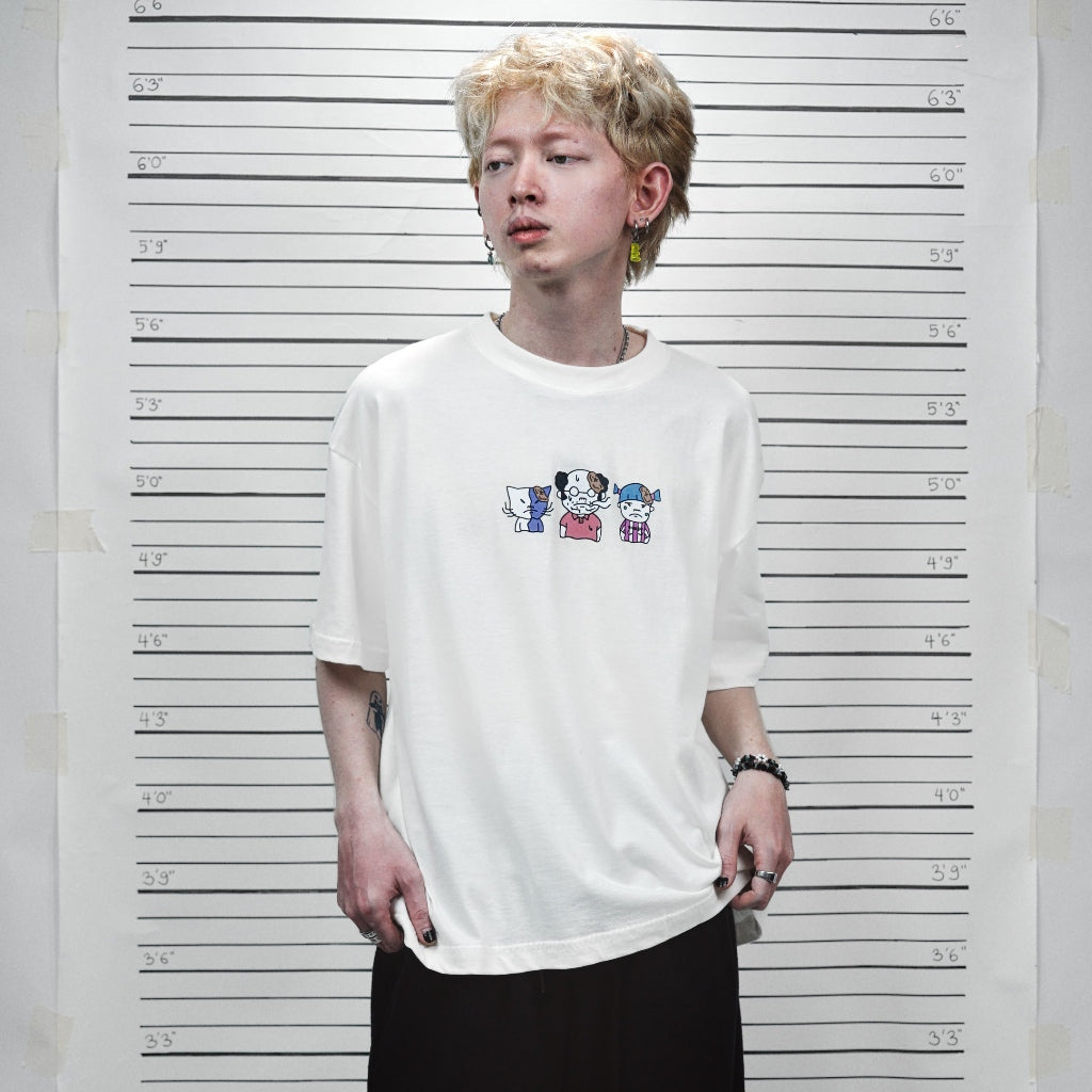PEANUT STAIN - Fakenut Stain Wanted Ivory Boxy Oversized Tshirt