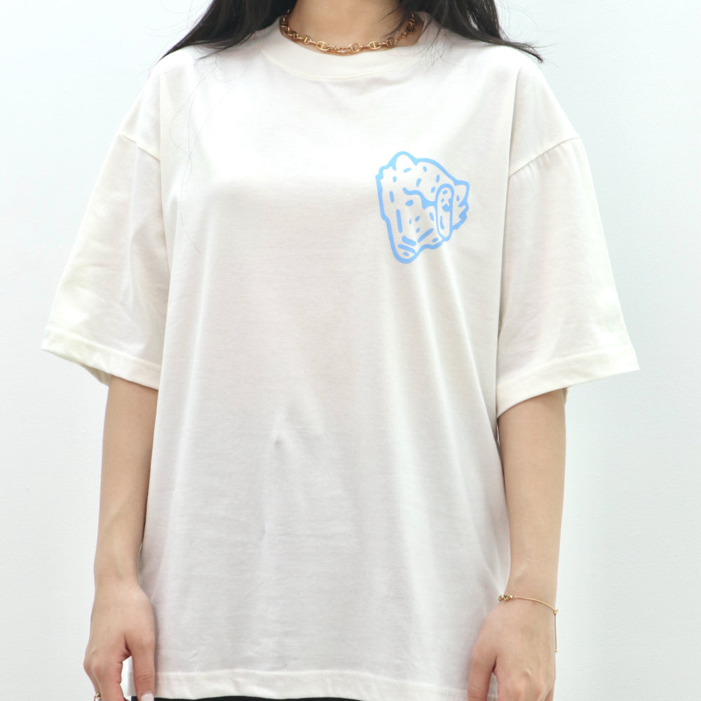 PEANUT STAIN - Not Sleeping Wolf In Sheep's Clothing Ivory Oversized Tshirt