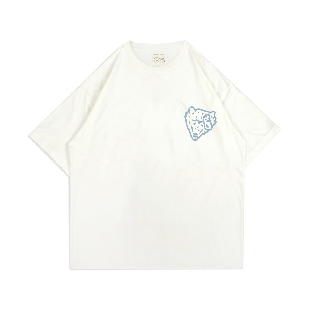 PEANUT STAIN - Not Sleeping Wolf In Sheep's Clothing Ivory Oversized Tshirt