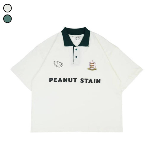 Boxy Oversized Polo Old Money Classic Ivory Peanut Stain | Kaos Polo | Unisex