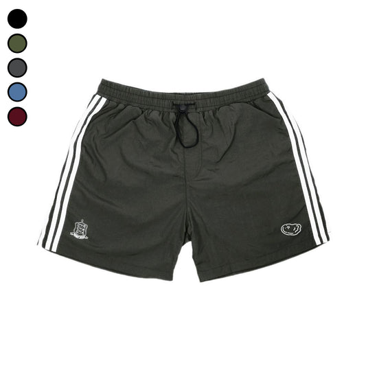 PEANUT STAIN - Nut Running Green Nylon Shorts