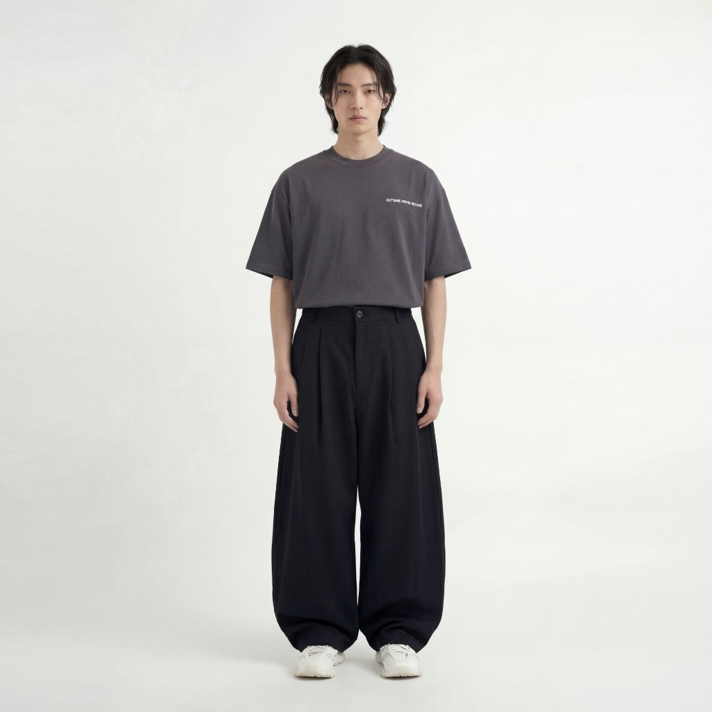 Baggy Balloon Pants Pump It Classic Black Outside Work Hours | Celana Gombrong Balon | Unisex