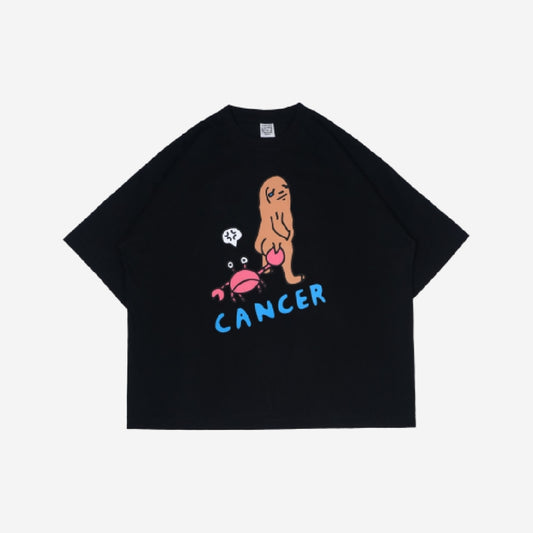 Boxy Tshirt Whats Your Sign Zodiac Cancer Peanut Stain | Kaos | Unisex