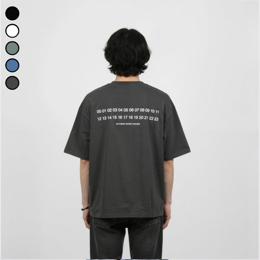 Boxy Oversized Tshirt Overtime Grey Outside Work Hours | Kaos | Unisex