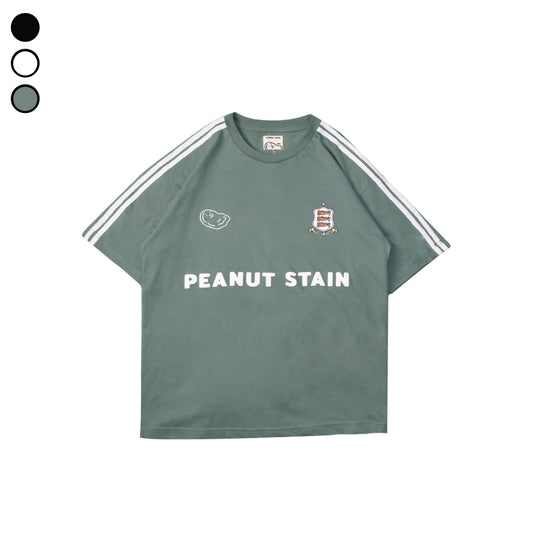 Oversized Tshirt 4 Stripes Arm Green Peanut Stain | Kaos | Unisex