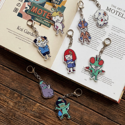 Keychain Character Peanut Stain | Gantungan Kunci | Unisex