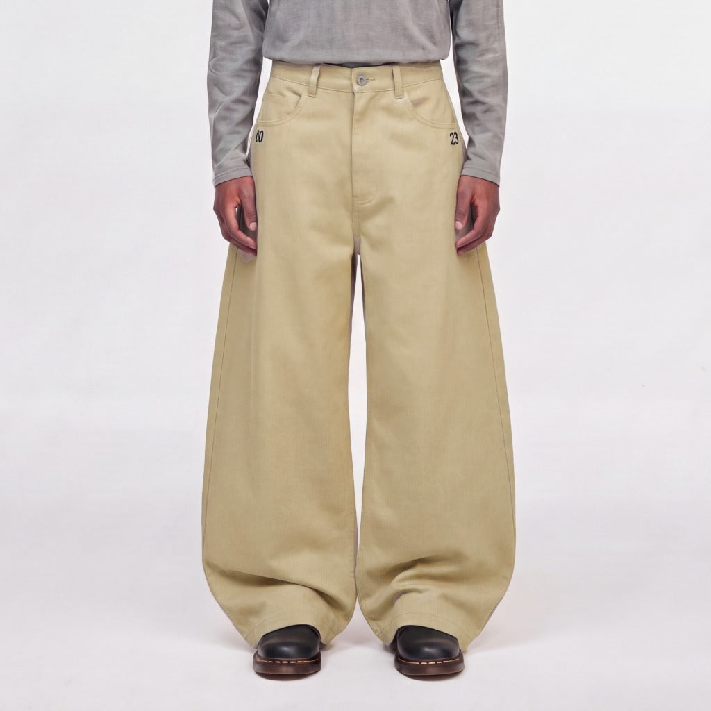 Curved Baggy Pants Nineteenth Century Outside Work Hours | Celana Gombrong Melengkung | Unisex