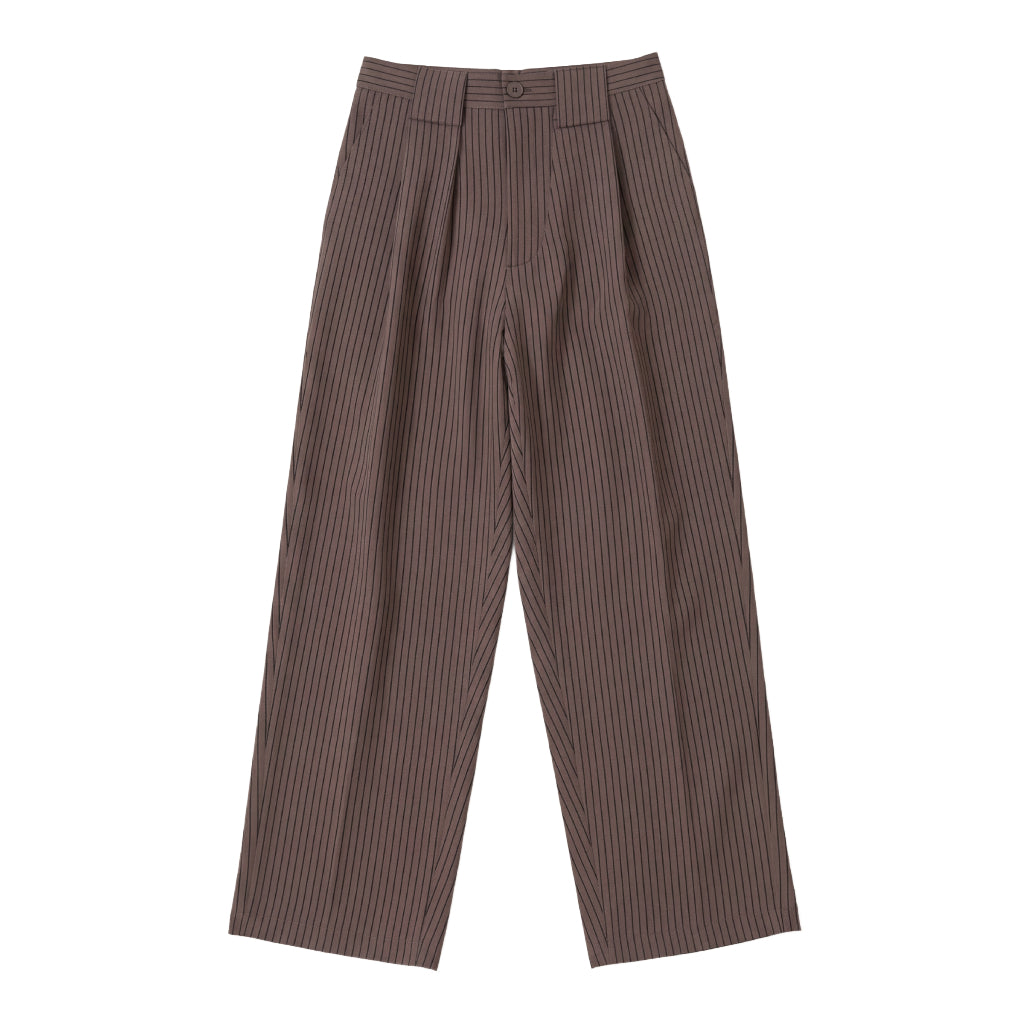 Slacks On Time Brown  Striped Outside Work Hours | Celana Panjang | Unisex