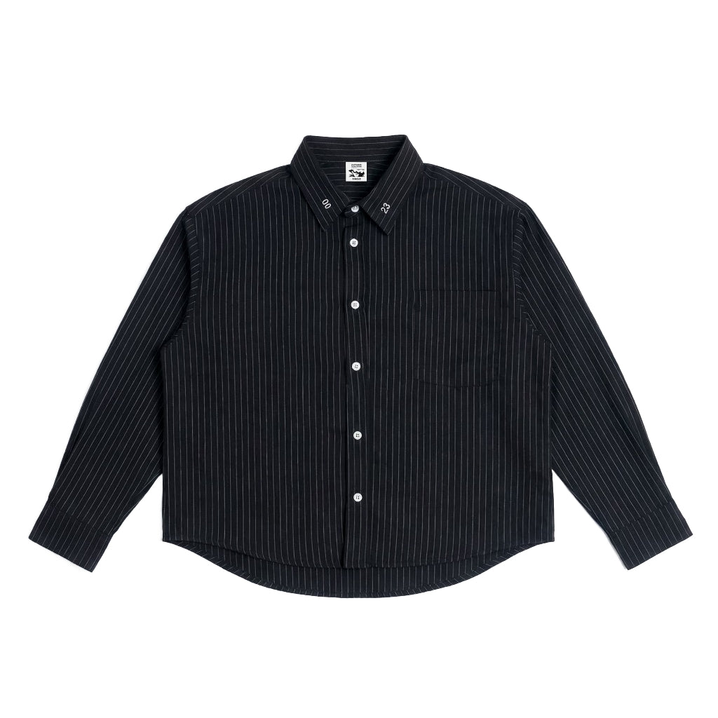 Boxy Shirt Time to Time Striped Outside Work Hours | Kemeja | Unisex