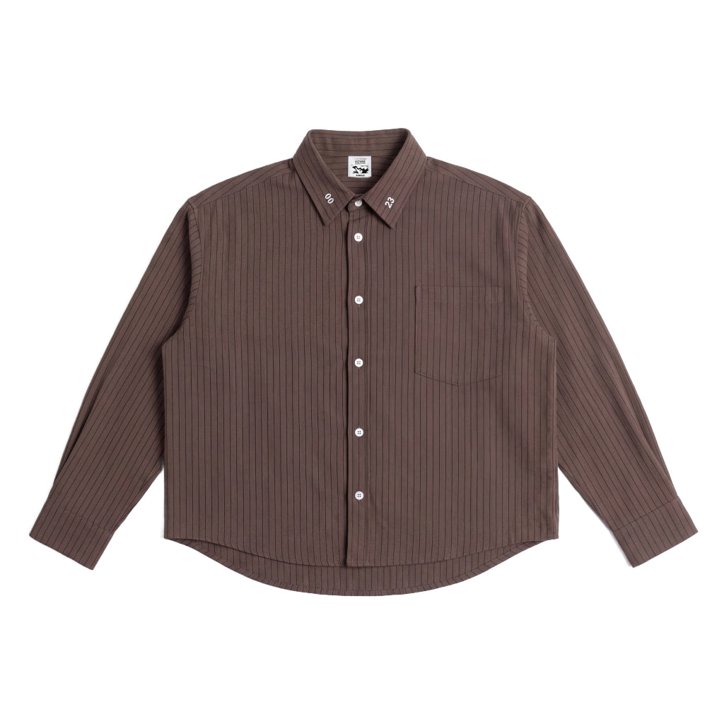 Boxy Shirt Time to Time Striped Outside Work Hours | Kemeja | Unisex