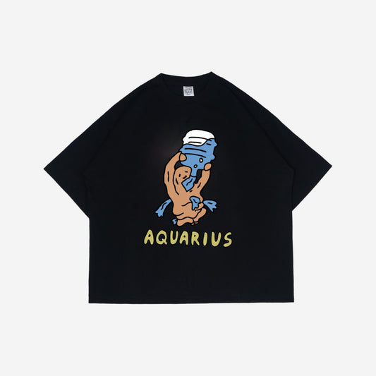 Boxy Tshirt Whats Your Sign Zodiac Aquarius Peanut Stain | Kaos | Unisex