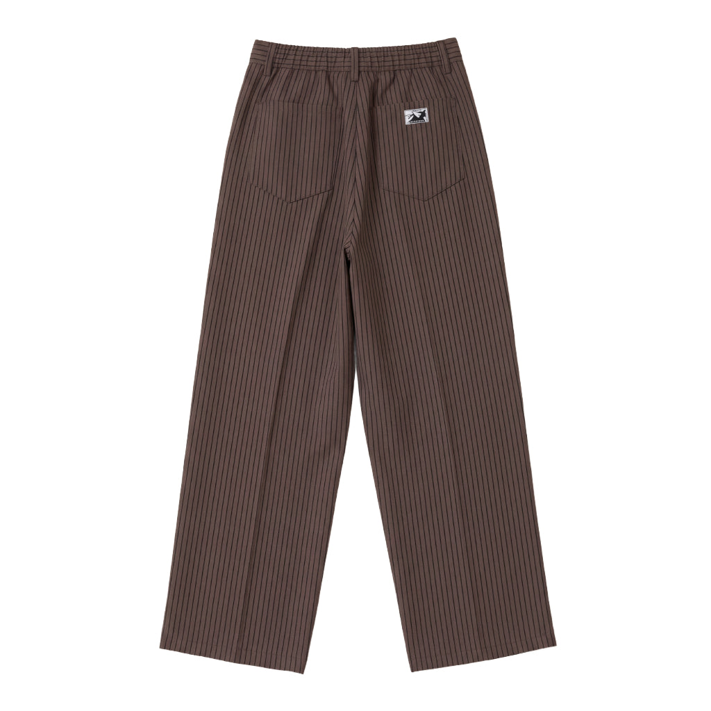 Slacks On Time Brown  Striped Outside Work Hours | Celana Panjang | Unisex