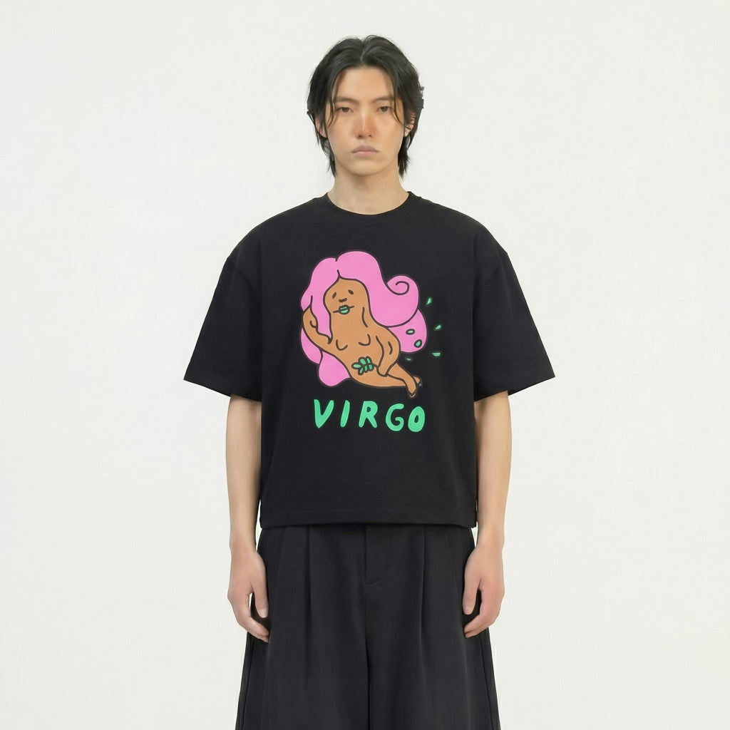 Boxy Tshirt Whats Your Sign Zodiac Virgo Peanut Stain | Kaos | Unisex