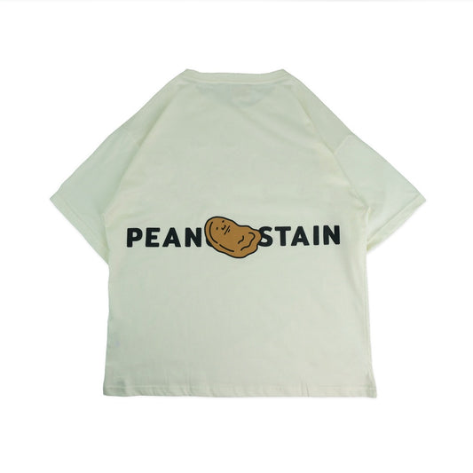 PEANUT STAIN - Big Logo Ivory Oversized Tshirt