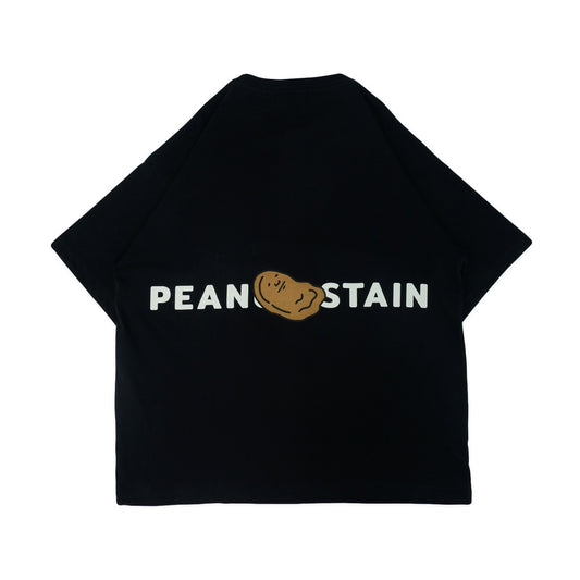 PEANUT STAIN - Big Logo Black Oversized Tshirt