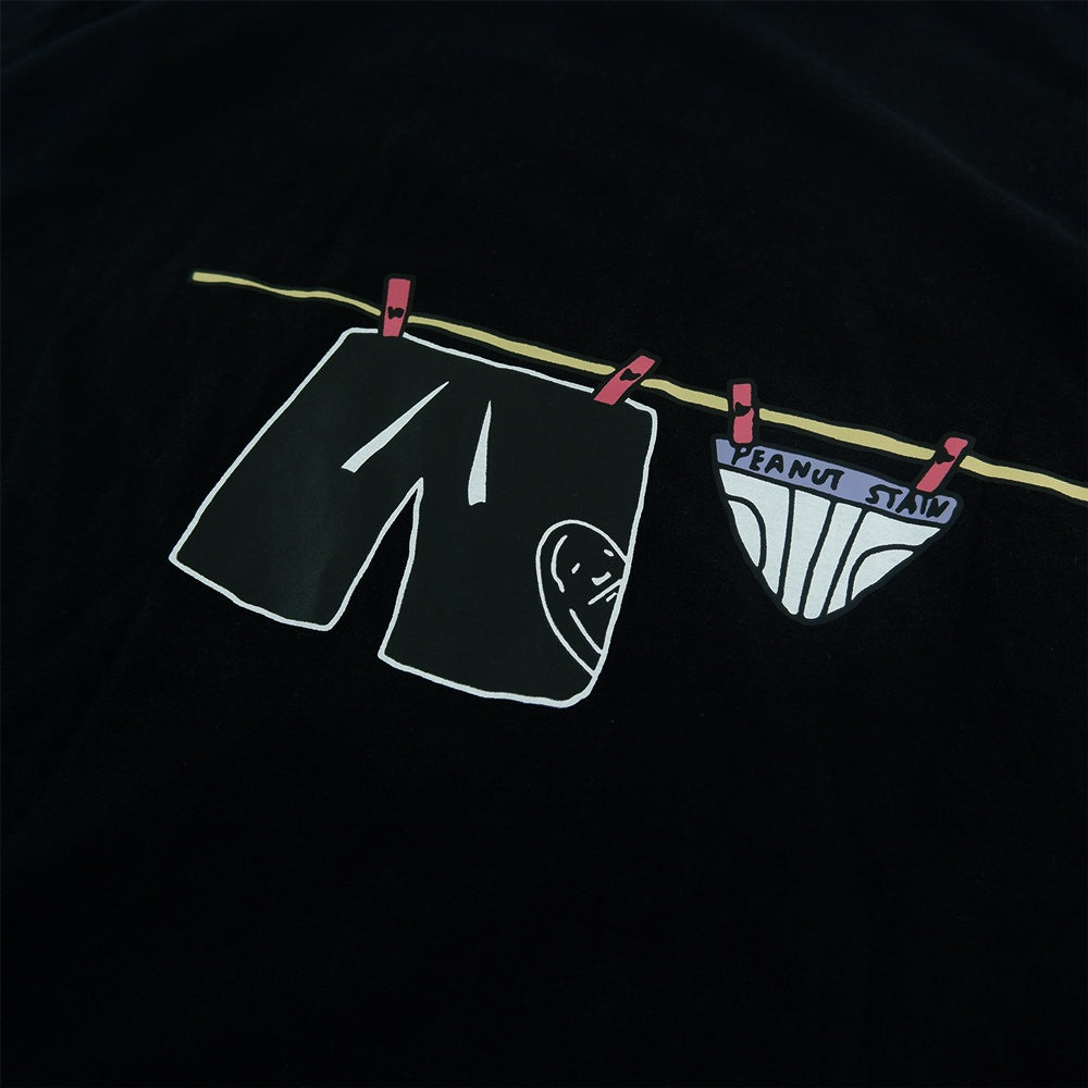 PEANUT STAIN - Hang Out To Dry Black Oversized Tshirt