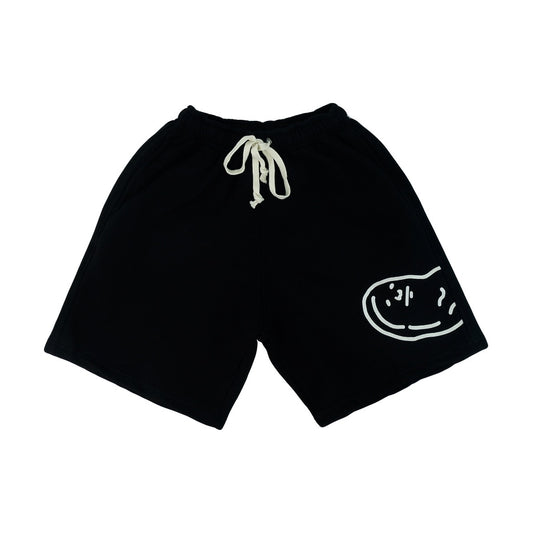 PEANUT STAIN - Hiding Peanut Black Oversized Shorts